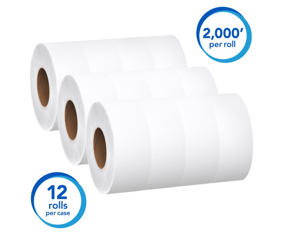 Scott® Essential 1-Ply Jumbo Roll Toilet Paper (3.27 in. x 2000 ft., 12/Case)